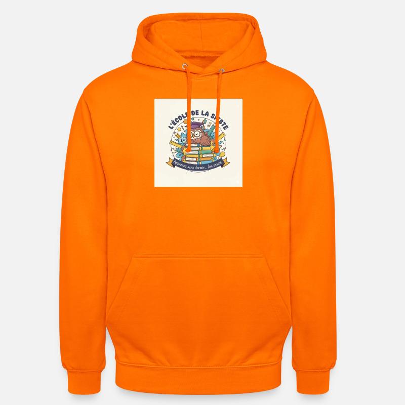 Schule der Eule Nickerchen Schüler - Unisex Hoodie - Orange