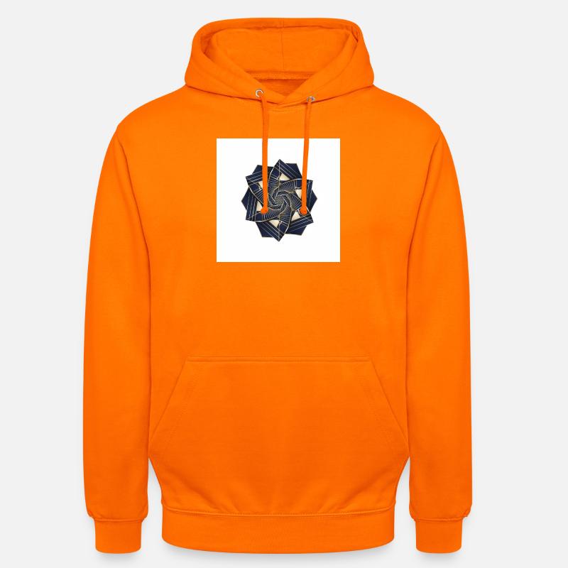 Rosace Spirale Dorée Navy - Sweat-shirt à capuche unisexe - orange