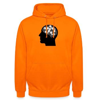 Padel in my mind - Sweat-shirt à capuche unisexe - orange - Devant - AI Model Male 185 light (185cm) & AI Model Female 180 light (180cm)