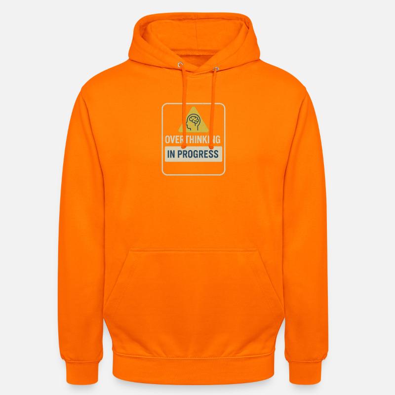 Insigne de suranalyse en progrès - Sweat-shirt à capuche unisexe - orange