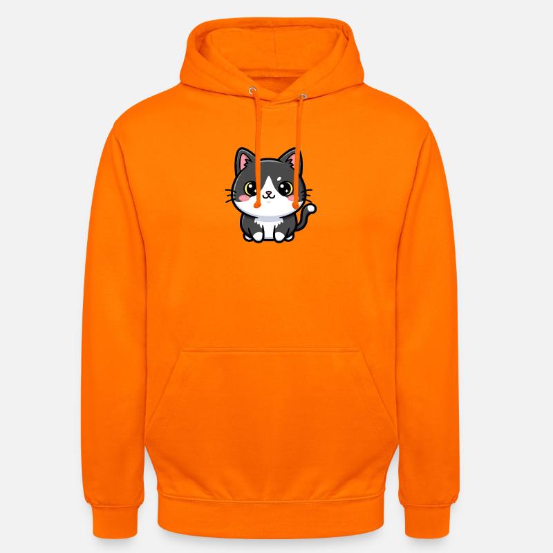 Charme Chibi Chat - Sweat-shirt à capuche unisexe - orange