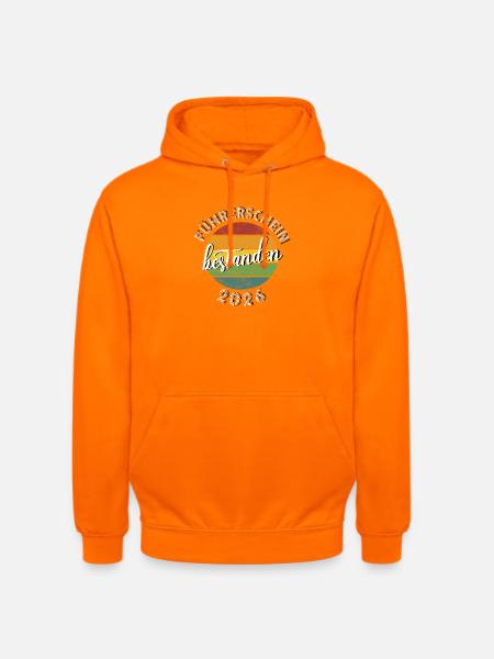 Führerschein 2026 bestanden Fahrprüfung Geschenk - Unisex Hoodie - Orange