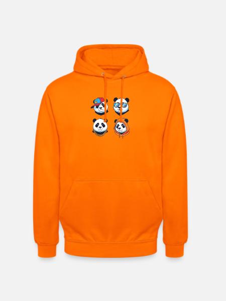 Panda Streetstyle Avatare Set - Unisex Hoodie - Orange