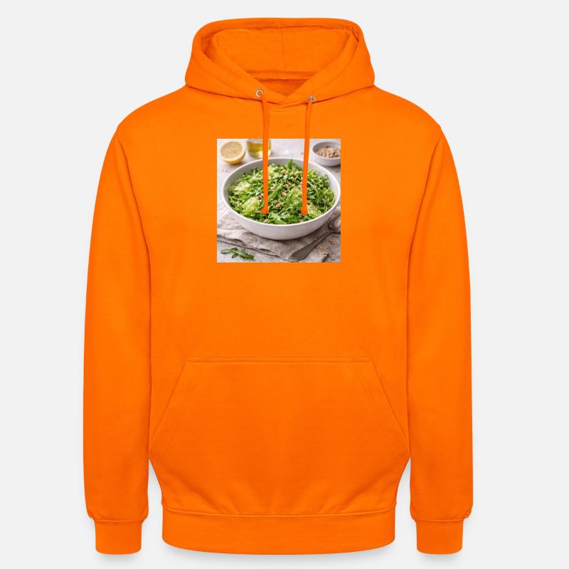 Arugula Pine Nuts Salad - Unisex Hoodie - orange