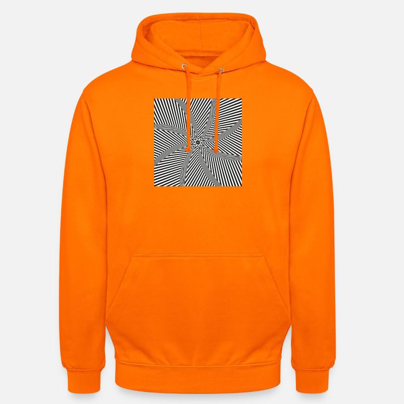 Starburst optisches Labyrinth - Unisex Hoodie - Orange