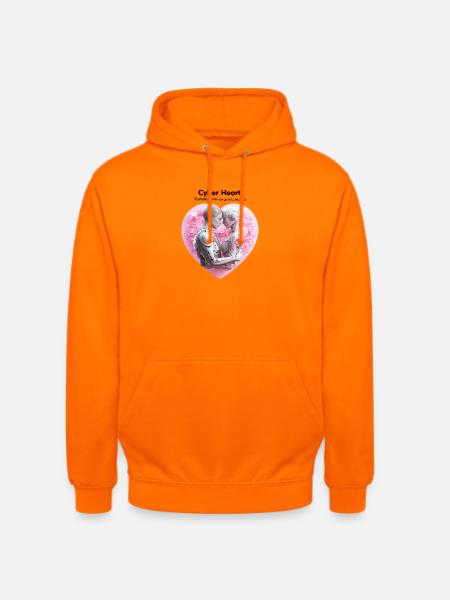 Cyber Heart Encounter - Unisex Hoodie - orange
