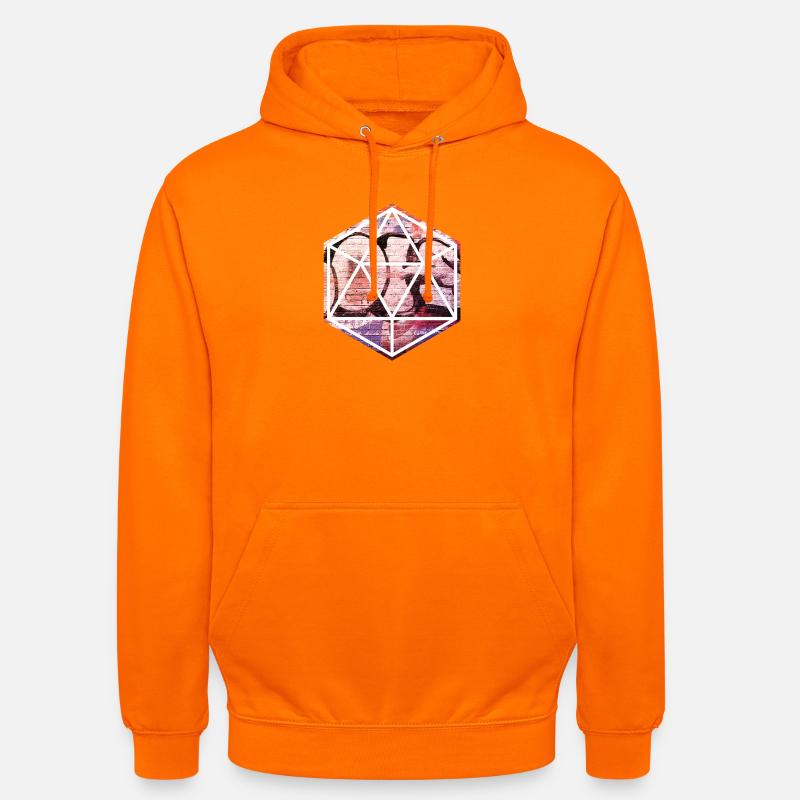 Prisme de graffiti géométrique - Sweat-shirt à capuche unisexe - orange