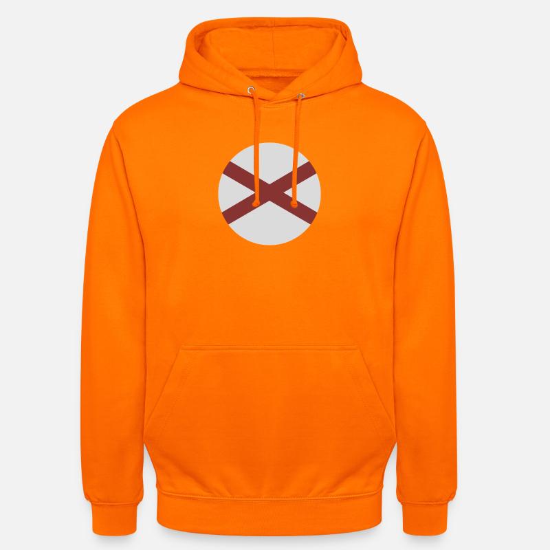 Drapeau rond de l’Alabama - Sweat-shirt à capuche unisexe - orange