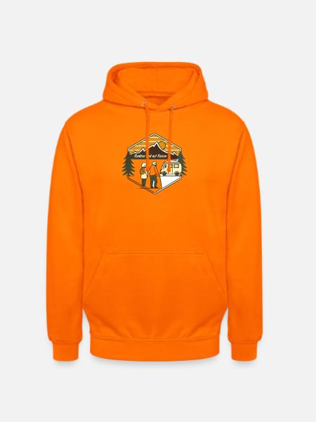 Rentner auf Reisen Berglandschaft - Unisex Hoodie - Orange