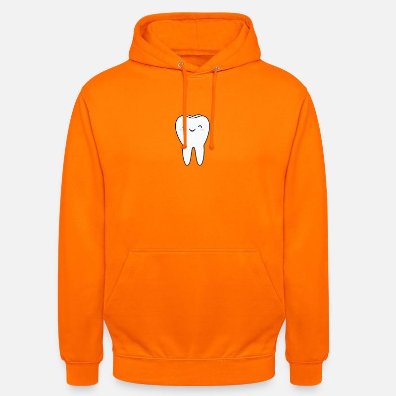 Dessin animé Dent Joyeuse - Sweat-shirt à capuche unisexe - orange