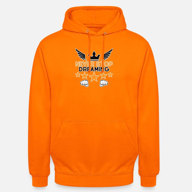 Ne Jamais Cesser de Rêver - Sweat-shirt à capuche unisexe - orange