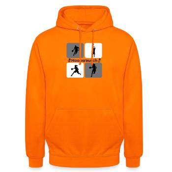 Basketball Silhouettes Dynamics - Unisex Hoodie - orange - Front - AI Model Male 185 light (185cm) & AI Model Female 180 light (180cm)