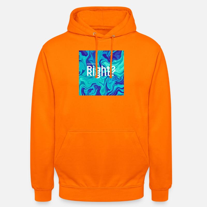 N’est-ce pas ? Typographie du blues marbré - Sweat-shirt à capuche unisexe - orange