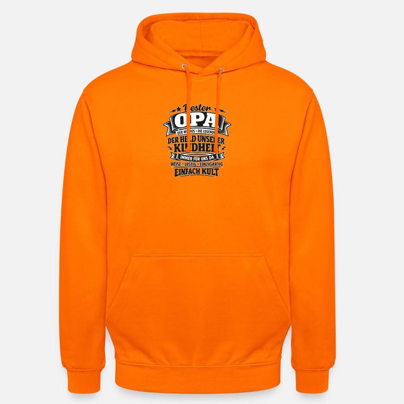 Bester Opa Held der Kindheit - Unisex Hoodie - Orange