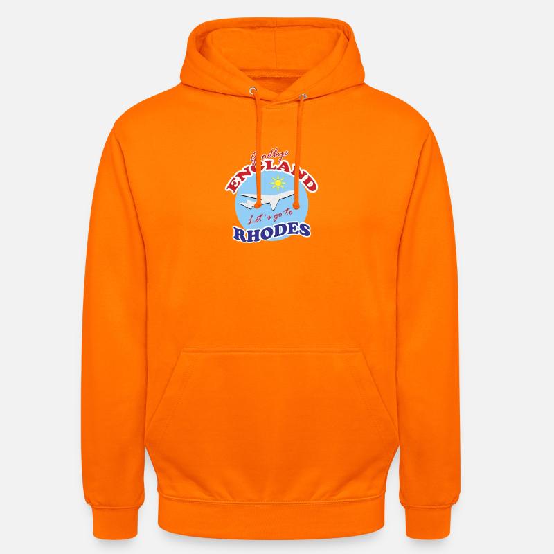 Adieu l’Angleterre. Allons à Rhodes. - Sweat-shirt à capuche unisexe - orange