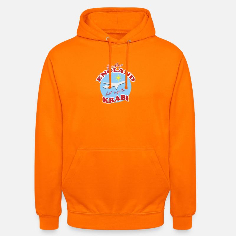 Adieu l’Angleterre. Allons à Krabi. - Sweat-shirt à capuche unisexe - orange