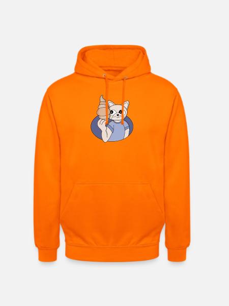Funny Croissant Cat - Unisex Hoodie - orange