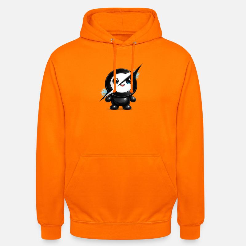 Cute AI Lightning Grok Mascot Sticker - Sweat-shirt à capuche unisexe - orange