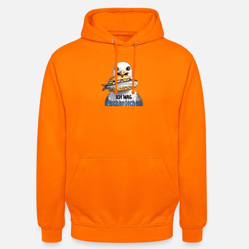 Fischbrötchen Möwe Humor - Unisex Hoodie - Orange