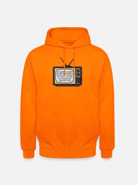 Retrofernseher: Schlag aufs Gehäuse - Unisex Hoodie - Orange