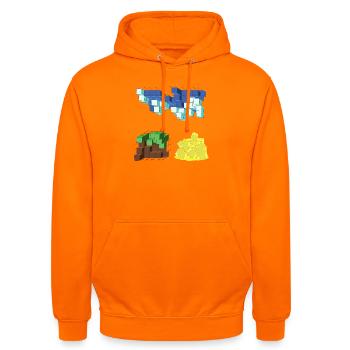 PASSAGE ONIRIC - Sweat-shirt à capuche unisexe - orange - Devant - AI Model Male 185 light (185cm) & AI Model Female 180 light (180cm)