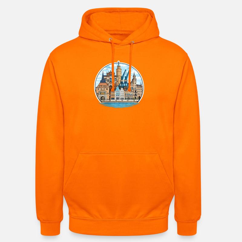 Rostocker Stadtansichtssache - Unisex Hoodie - Orange
