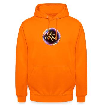 « Je suis Magie » montre ta MAGIE - Sweat-shirt à capuche unisexe - orange - Devant - AI Model Male 185 light (185cm) & AI Model Female 180 light (180cm)