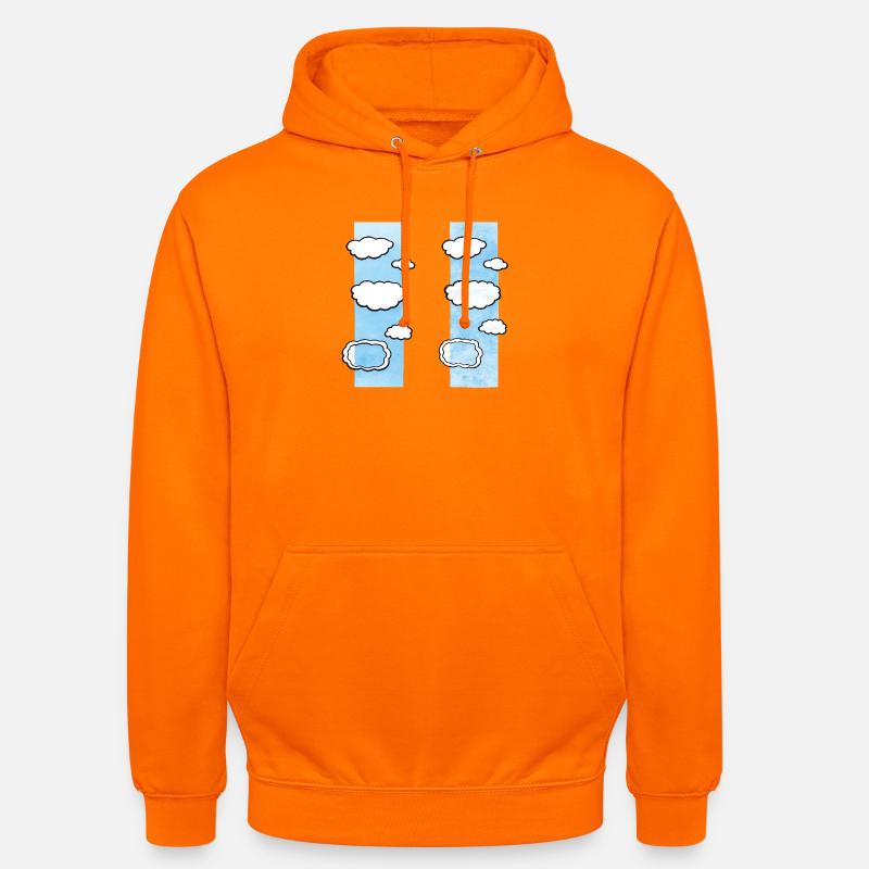 Cloud Columns on Sky Strips - Unisex Hoodie - orange