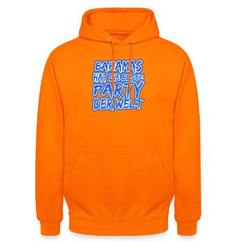 Urlaub Bahamas - Unisex Hoodie - Orange - Vorne - AI Model Male 185 light (185cm) & AI Model Female 180 light (180cm)
