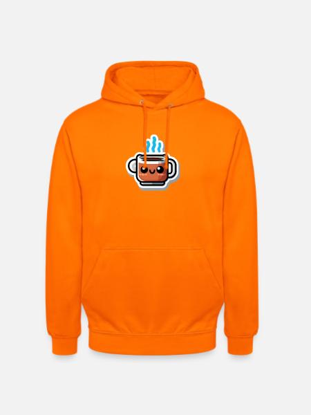 Kawaii Coffee Sticker Wandalu Vuhs - Unisex Hoodie - orange