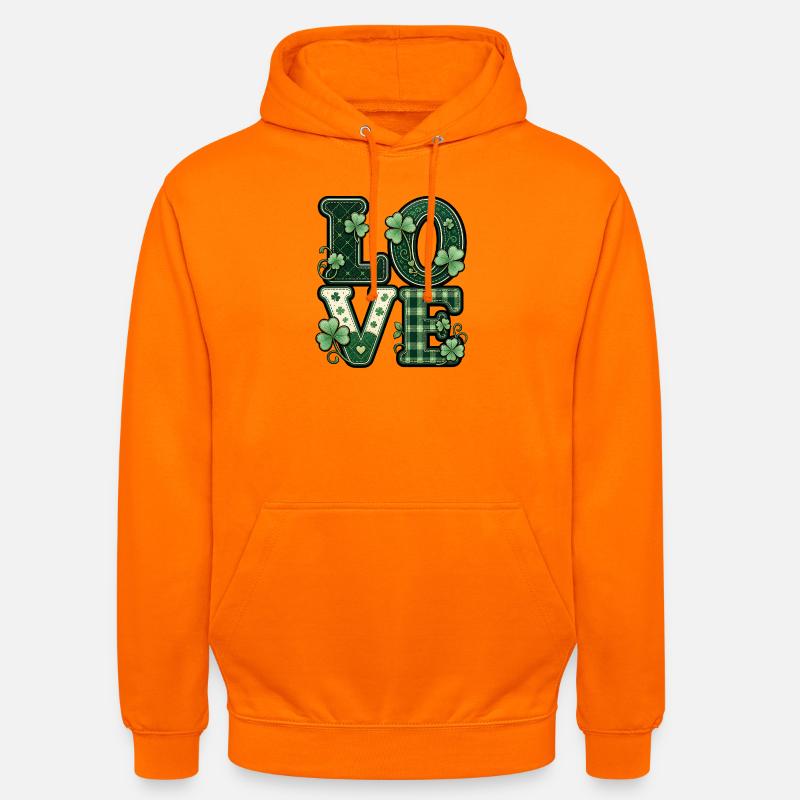 Avec amour pour la Saint-Patrick - Sweat-shirt à capuche unisexe - orange