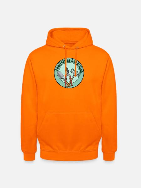 Gardening professionals: Powered by Gardening Logo - Unisex Hoodie - orange