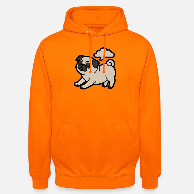 Pupsender Mops Hund Lustig - Unisex Hoodie - Orange