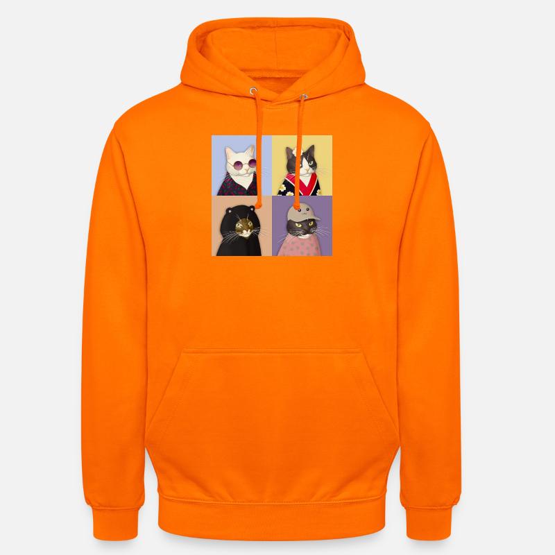 Cat Couture Quartet - Unisex Hoodie - orange