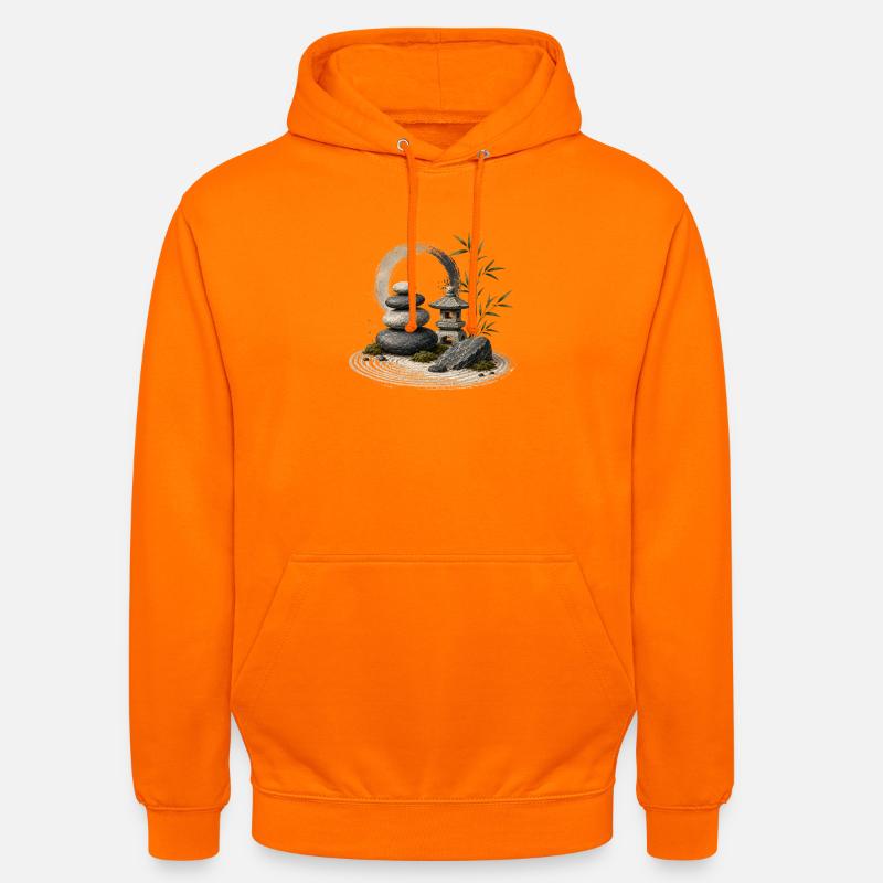 Zen Garten Ruhe - Unisex Hoodie - Orange