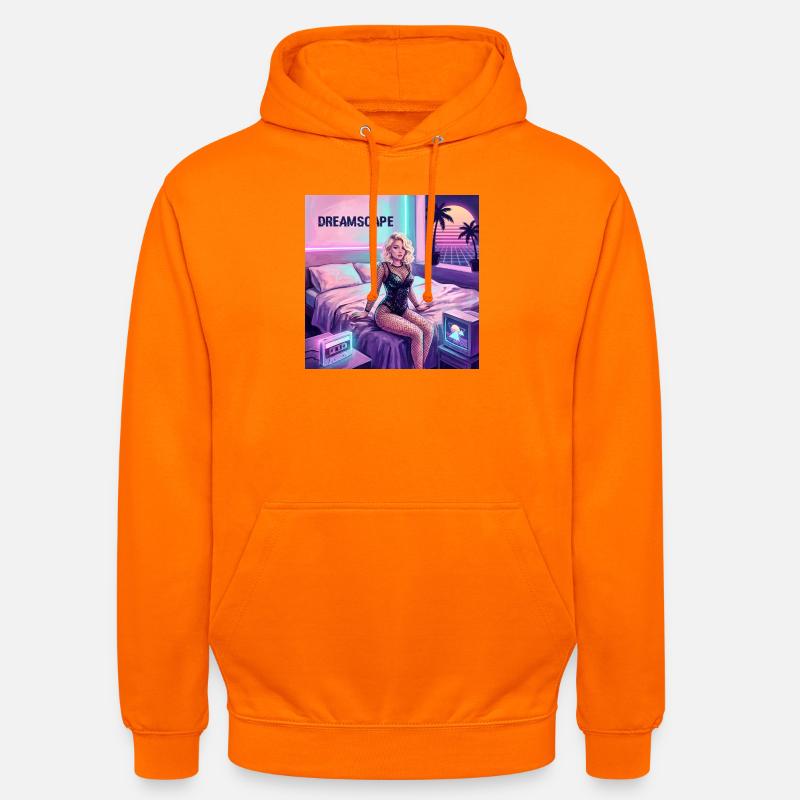 Dreamscape Neon Diva - Sweat-shirt à capuche unisexe - orange
