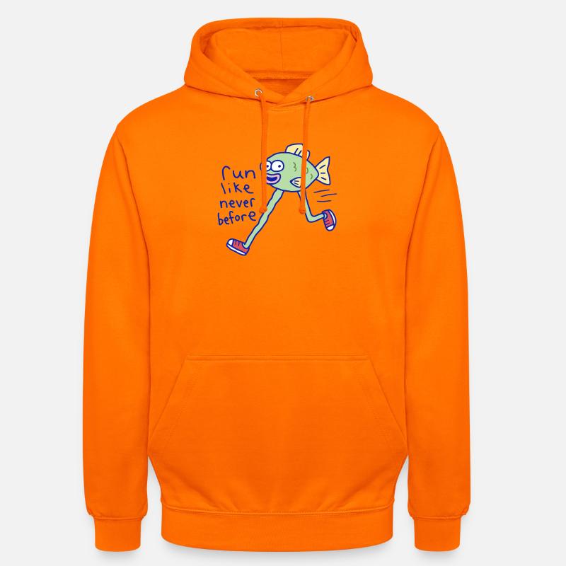 Courez comme jamais auparavant - Sweat-shirt à capuche unisexe - orange