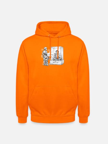 Mensch nach KI Revolution - Unisex Hoodie - Orange