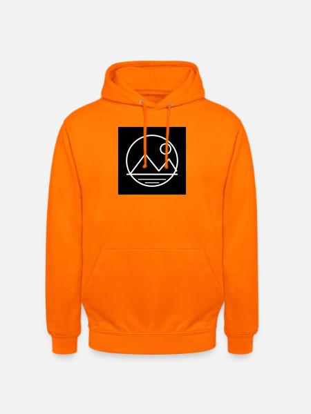 Moon and mountain landscape - Unisex Hoodie - orange