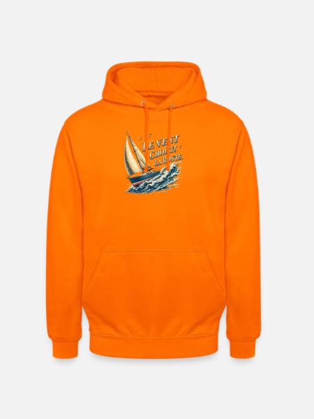 Vent et Voile: Route maritime - Sweat-shirt à capuche unisexe - orange
