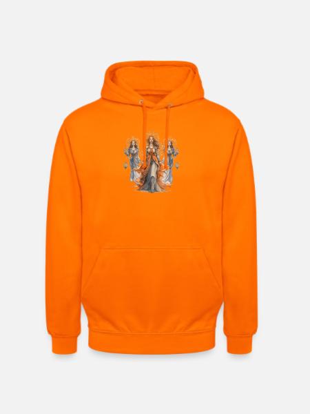 The Three Moires – Greek Mythology - Unisex Hoodie - orange