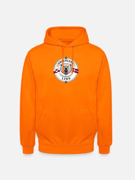 Bear Crest of Denmark Greenland - Unisex Hoodie - orange