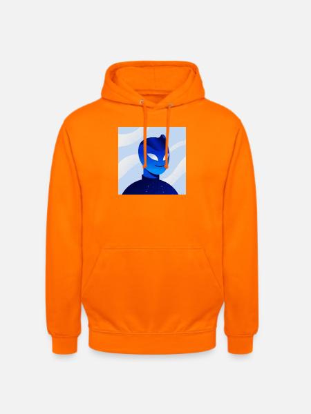 Blue Gradient Mask Avatar - Unisex Hoodie - Orange