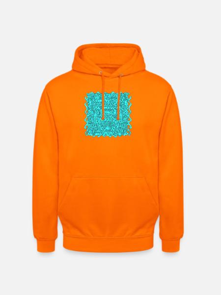 Kaleidoskop Turquoise Muster - Unisex Hoodie - Orange