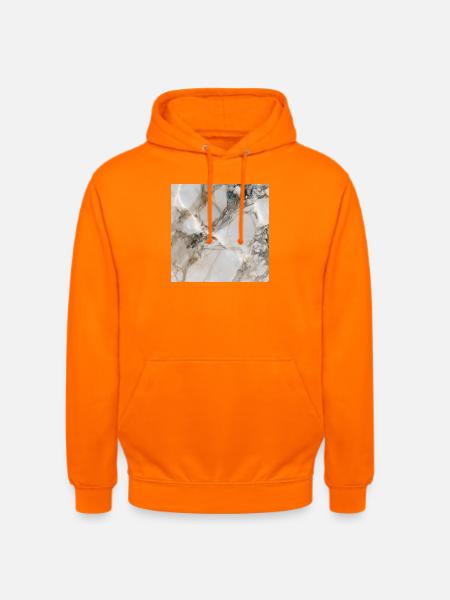 Eleganter Wolkenmarmor - Unisex Hoodie - Orange