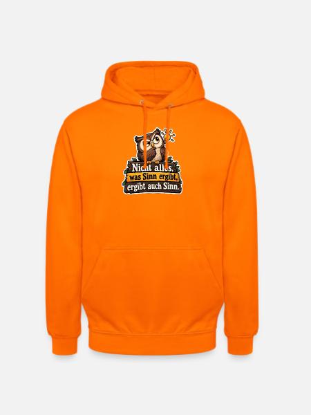 Sinnvoller Eulenwitz - Unisex Hoodie - Orange