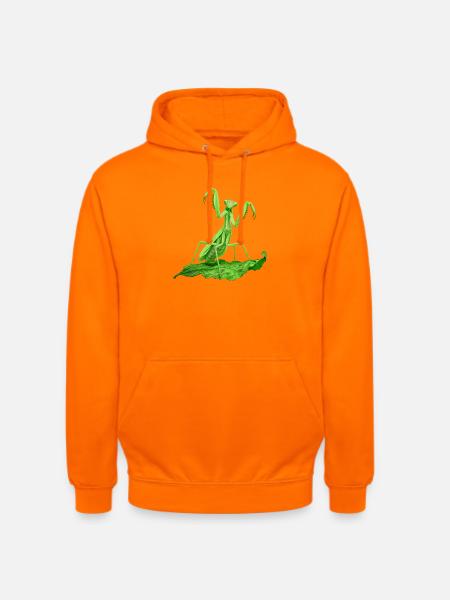 Gottesanbeterin grün - Unisex Hoodie - Orange