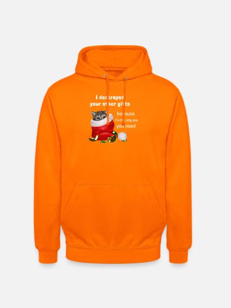 I destroyed your other gifts - Kätzchen - Unisex Hoodie - Orange