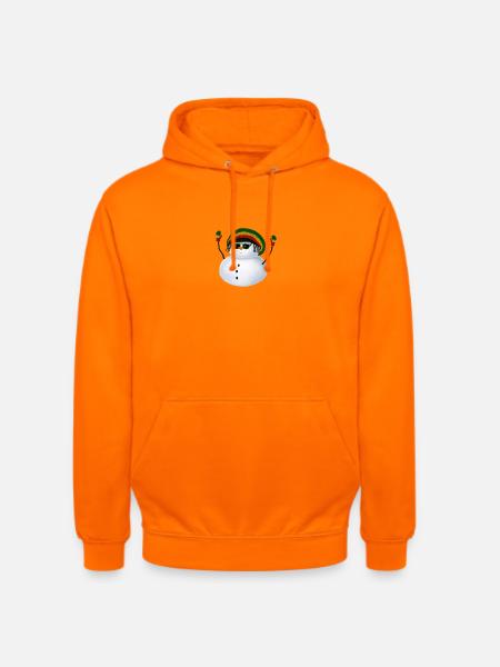 Rasta Schneemann - Mit Sonnenbrille - Unisex Hoodie - Orange