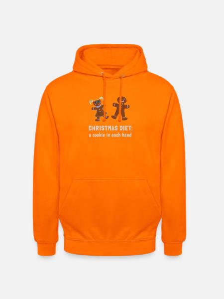 Christmas Diet - Lebkuchen Paar - Unisex Hoodie - Orange